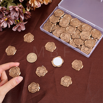 CRASPIRE 60Pcs 3 Styles Adhesive Wax Seal Stickers DIY-CP0010-22-1