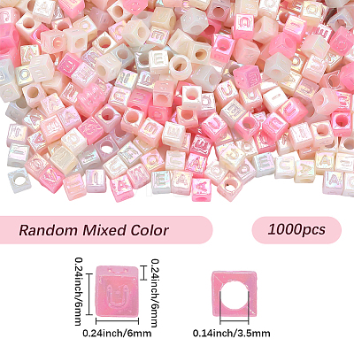 1000Pcs Plastic Beads KY-PA0001-25-1