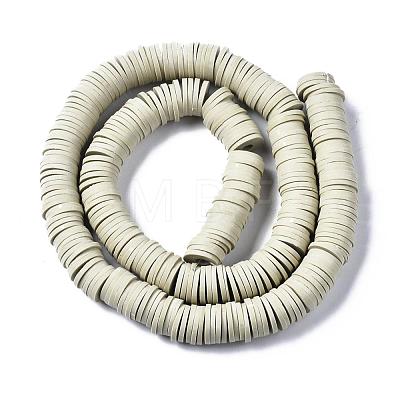 Flat Round Eco-Friendly Handmade Polymer Clay Beads CLAY-R067-10mm-02-1
