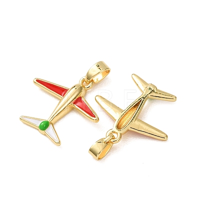 Brass Enamel Pendants KK-CBA76C6-01G-B-1