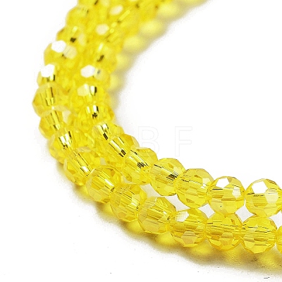 Electroplate Transparent Glass Beads Strands EGLA-A035-T3mm-A03-1