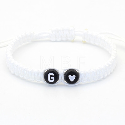 Resin Beads Braided Bead Bracelets FS-WG7326D-07-1