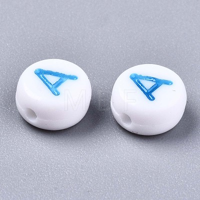 Opaque White Acrylic Beads X-MACR-N012-01-1