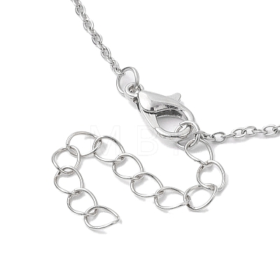 Stainless Steel and Glass Pendant Necklaces NJEW-JN04701-01-1