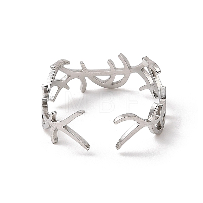 304 Stainless Steel Open Cuff Rings RJEW-Q808-04A-P-1