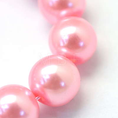 Baking Paint Pearlized Glass Pearl Round Bead Strands LS-HY-Q003-4mm-53-1