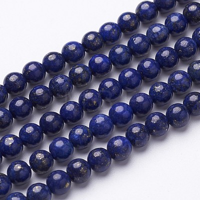 16 inch Grade A Round Dyed Natural Lapis Lazuli Beads Strand G-GSR4mmC123-1