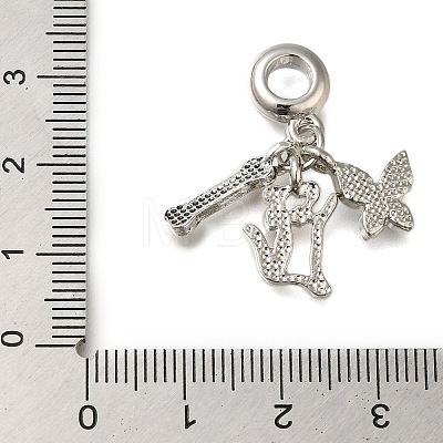 Rack Plating Alloy Enamel European Dangle Charms PALLOY-A009-05P-1