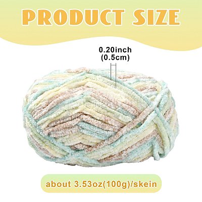 Soft Crocheting Polyester Yarn YCOR-FZC0001-01C-1