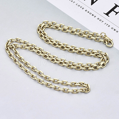 Brass Cable Chains Necklace Making MAK-N034-004A-KC-1