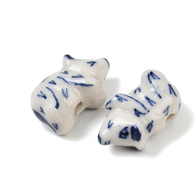 Animal Theme Blue and White Porcelain Beads PORC-Z007-05F-1