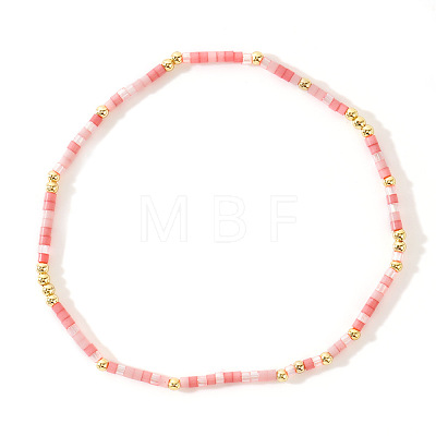 Minimalist Plastic & Brass Beads Stretch Bracelets for Women MY0437-5-1