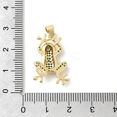 Brass Micro Pave Cubic Zirconia Pendants X-KK-H529-55B-G-1