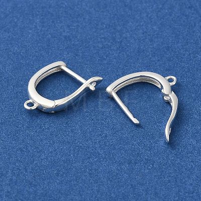 925 Sterling Silver Hoop Earring Findings STER-G037-01S-1