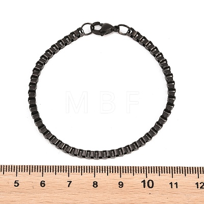 304 Stainless Steel Box Chain Bracelets for Women Men BJEW-H643-02EB-1