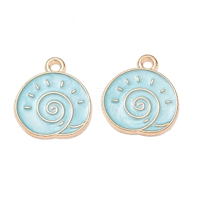 Alloy Enamel Pendants AL-CBAE435-12G-01-1