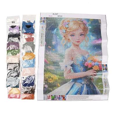 Flower Girl DIY Diamond Painting Kits DIAM-P001-A16-1