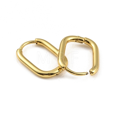 Ion Plating(IP) 304 Stainless Steel Oval Hoop Earrings EJEW-M218-02A-G-1