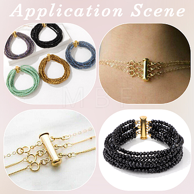 3Pcs 3 Styles Holes Brass Slide Lock Clasps KK-BBC0027-60-1