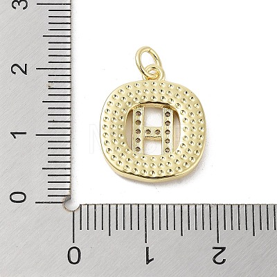 Rack Plating Brass Micro Pave Clear Cubic Zirconia Pendants KK-E102-33G-H-1