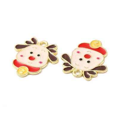 Christmas Alloy Enamel Pendants ENAM-D050-13D-01G-1