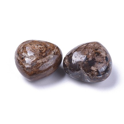 Natural Bronzite Heart Love Stone G-F659-B09-1