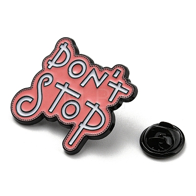 Don't Stop Inspiring Quote Enamel Pins JEWB-Q031-05EB-02-1