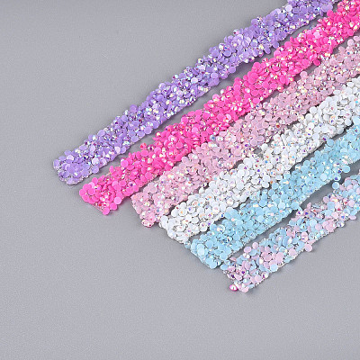 Resin Rhinestone Crystals Beaded Trim DIY-N008-03-1