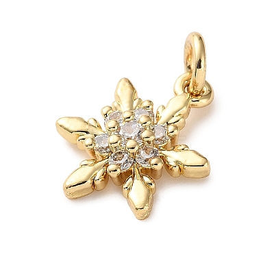 Brass Micro Pave Cubic Zirconia Pendants KK-I383-05G-06-1