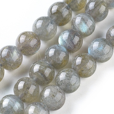 Natural Labradorite Round Bead Strands G-I156-01-10mm-1