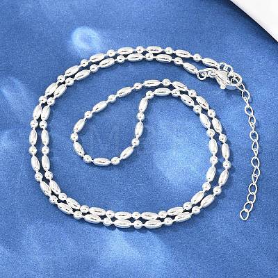 2.2MM Brass Ball Chain Necklaces for Men Women NJEW-L012-06S-1