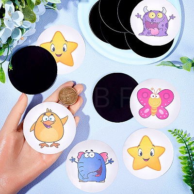 Round Dot PVC Potty Training Toilet Color Changing Stickers DIY-WH0488-31G-1