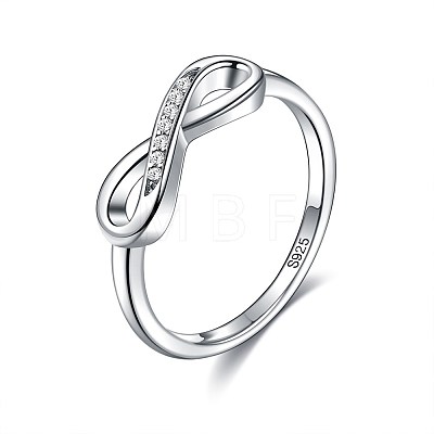 Rhodium Plated 925 Sterling Silver Finger Rings RJEW-BB67007-7-1