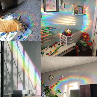 Waterproof PVC Colored Laser Stained Window Film Adhesive Stickers DIY-WH0256-067-1