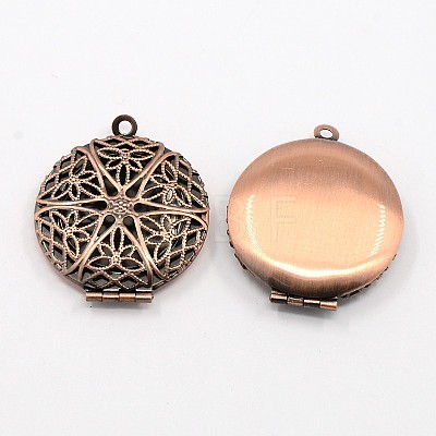 Romantic Valentines Day Ideas for Him with Your Photo Brass Diffuser Locket Pendants KK-ECF134-2-M-1
