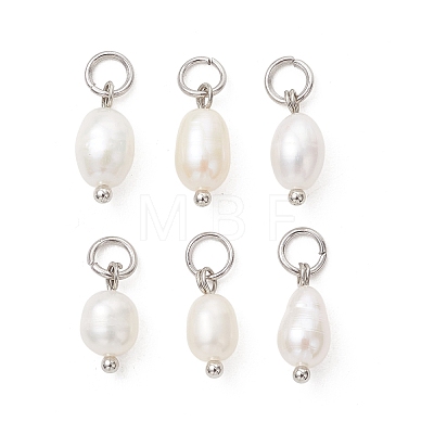 Natural Cultured Freshwater Pearl Pendants PALLOY-JF05443-01-1