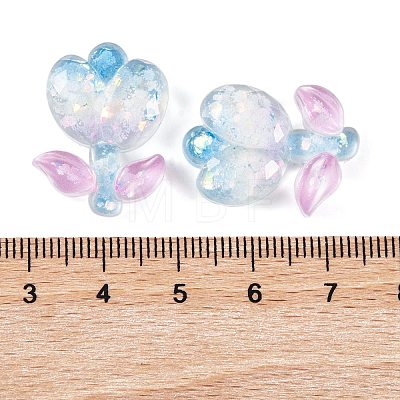 Transparent Epoxy Resin Flower Decoden Cabochons CRES-M034-01B-1