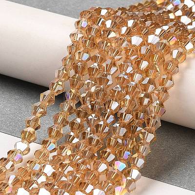 Transparent Electroplate Glass Beads Strands LS-EGLA-A039-T2mm-B18-1