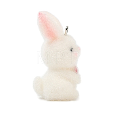 Animal Flocking Opaque Resin Pendants RESI-I353-01P-06-1