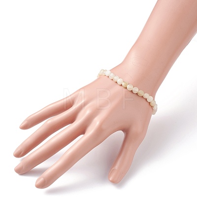 Natural Topaz Jade Faceted Nugget Beads Stretch Bracelet BJEW-JB07218-02-1