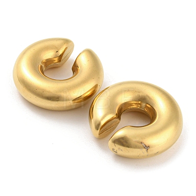 Ion Plating(IP) 304 Stainless Steel Cuff Earrings for Women EJEW-E288-06G-1