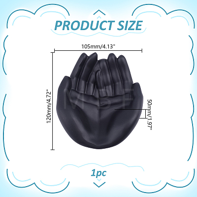 Hand Shaped Resin Jewelry Trays for Trinkets ODIS-WH0043-331B-1