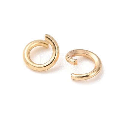 Brass Open Jump Rings KK-G604-08G-24-1