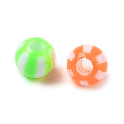 Opaque Acrylic European Beads OACR-D309-07-1