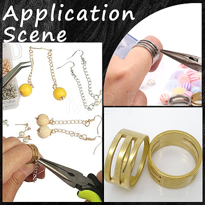 6Pcs 3 Styles Brass Rings FIND-SC0010-81-1