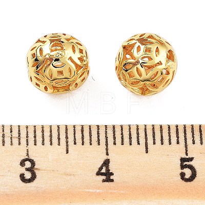 Rack Plating Brass Beads KK-S377-09G-1