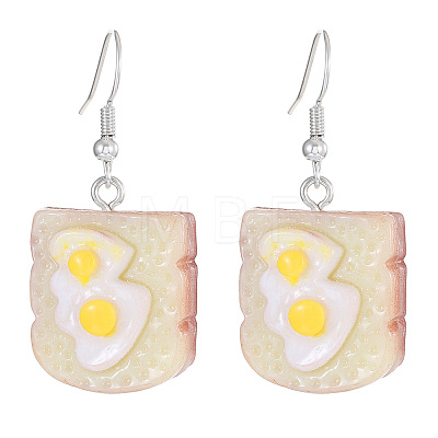 Resin Food Model Dangle Earrings PW-WG47C1D-03-1