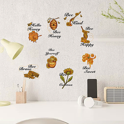 16 Sheets 8 Styles Waterproof PVC Wall Stickers DIY-WH0345-013-1