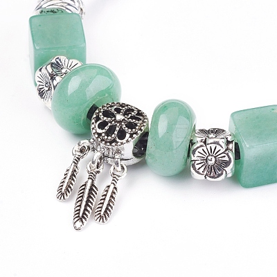 Natural Gemstone Beads Cord Bracelets BJEW-O162-G-1