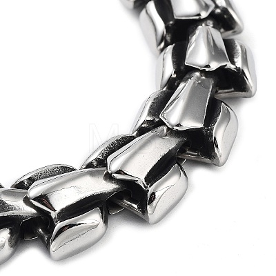 304 Stainless Steel Viking Dragon Link Chain Bracelets for Men BJEW-D031-09P-1